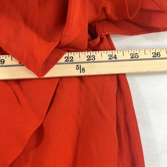 MLM LABEL Red Orange Maison Off Shoulder Dress Women’s XS Ruffle Revolve - Picture 9 of 14